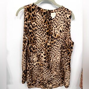 Set of 3 Chico's Sleeveless Blouse - Leopard, Black, Navy